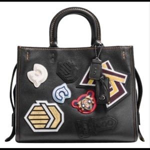 LE Coach Varsity Patch Rogue Leather Bag - NWT